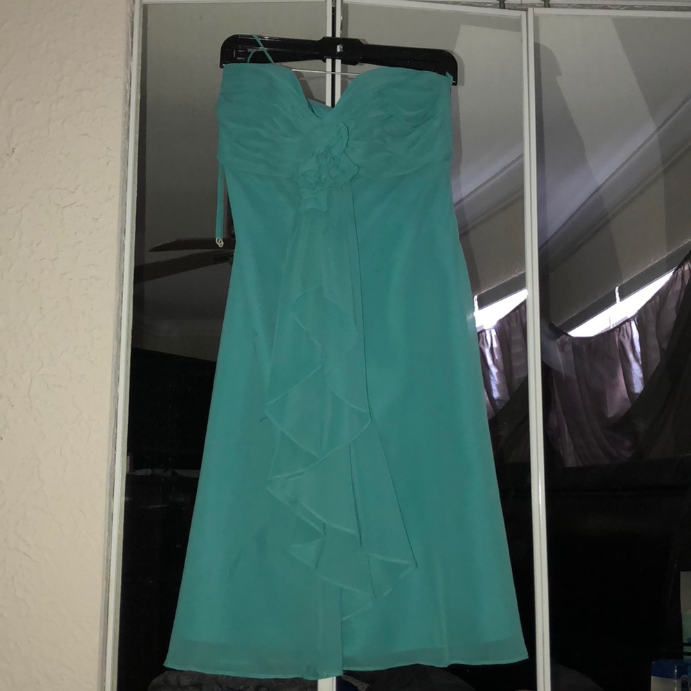 Teal bridesmaid dress
